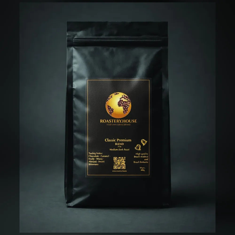 Classic Premium espresso kávékapszula csomag elölnézetből – Roastery House